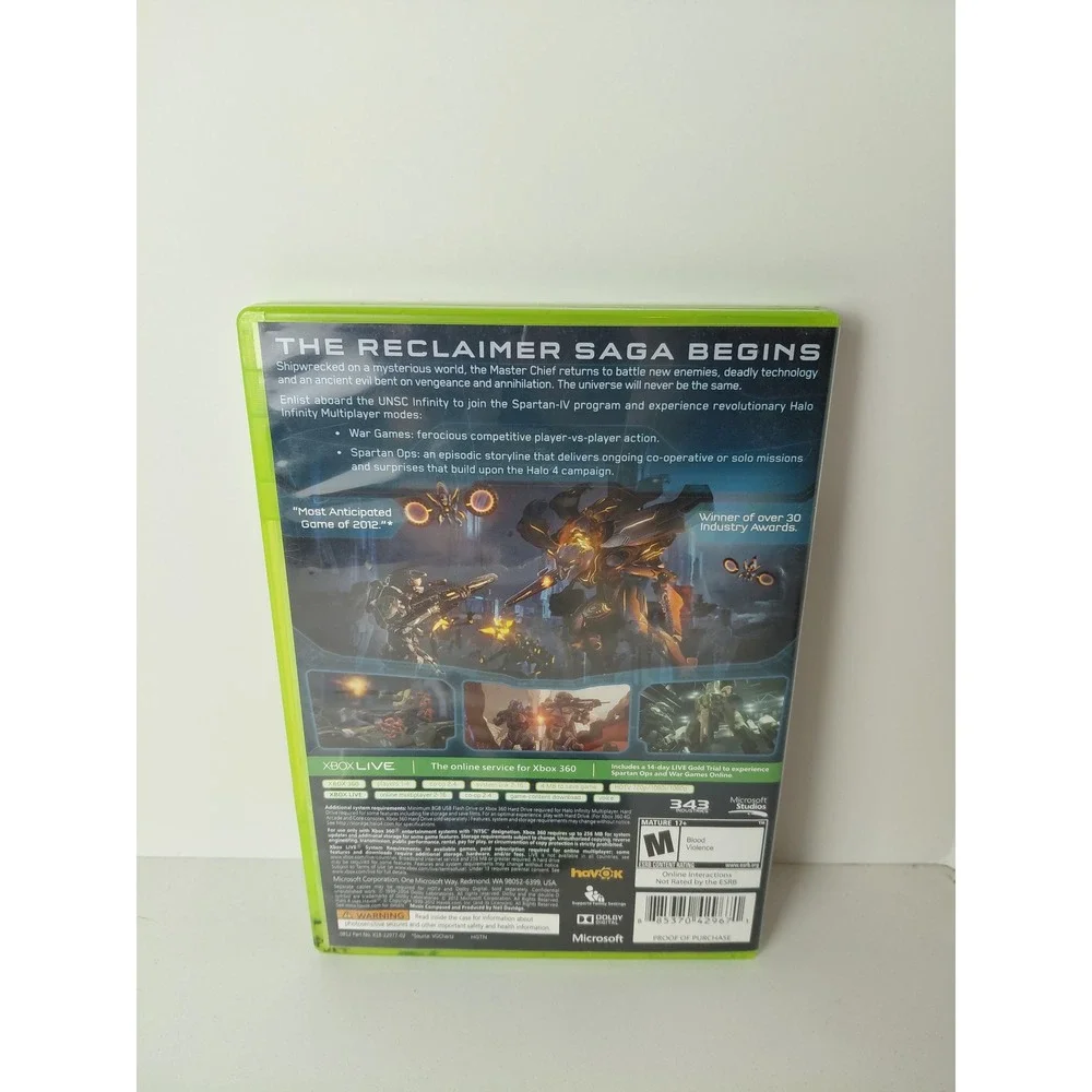 Halo 4 Xbox 360 2012 Microsoft 343 Industries Sci-Fi Shooter 2-Disc Set NTSC